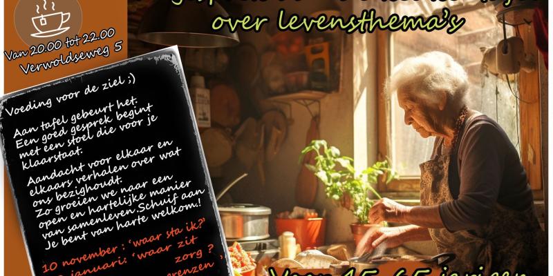 Gesprek aan de keukentafel